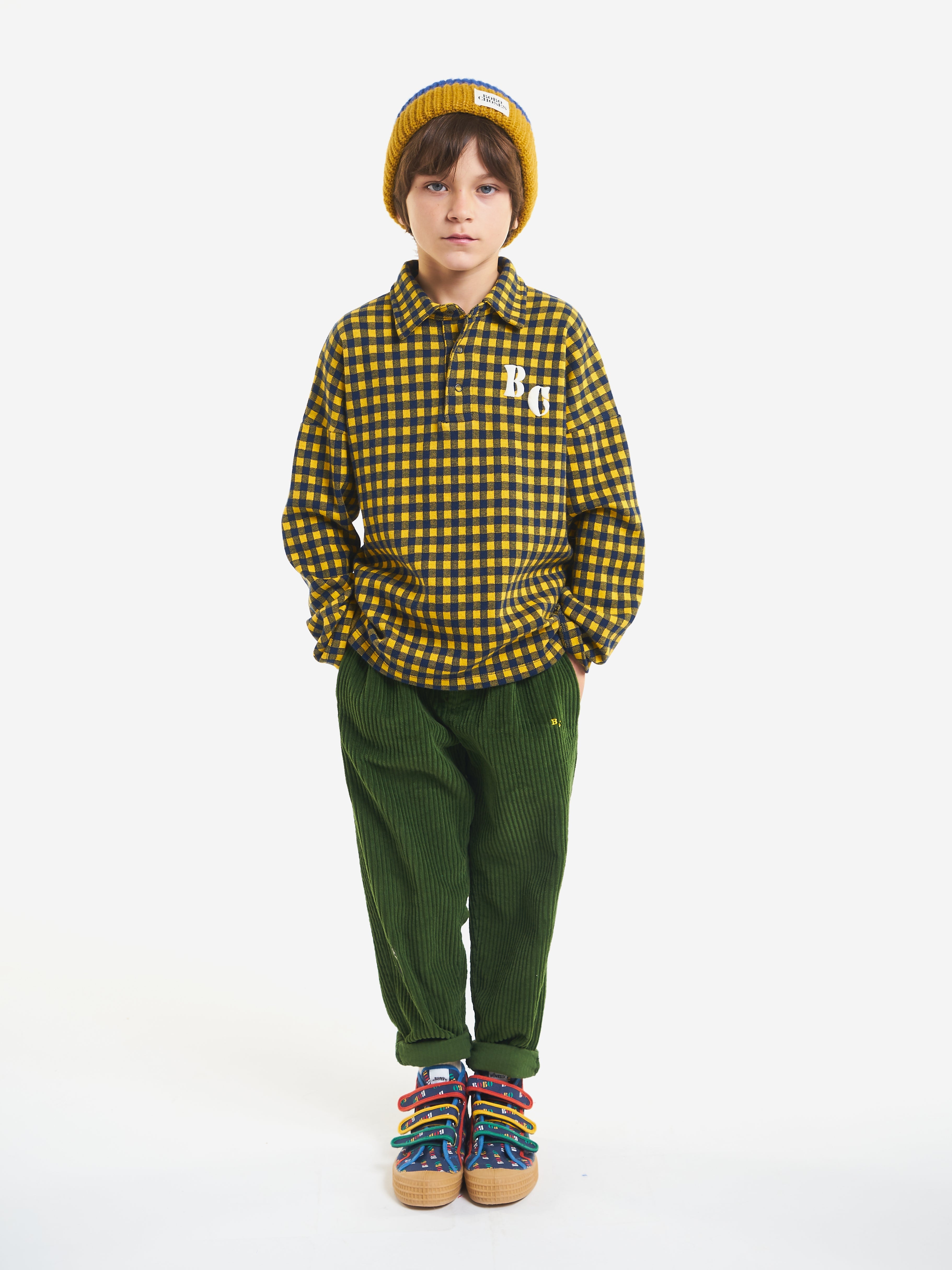 Cat O'Clock Embroidery Baggy Trousers